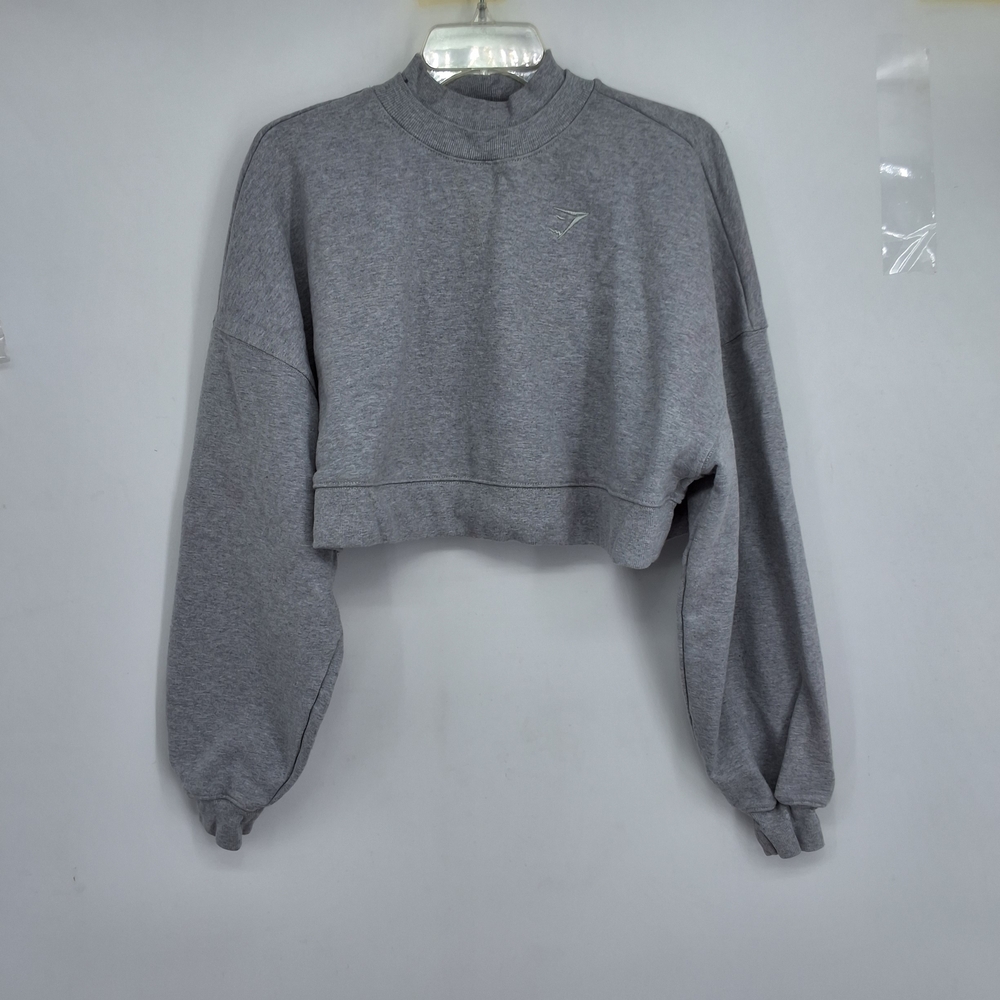GYMSHARK large Gray Women's Cropped Sweatshirt
